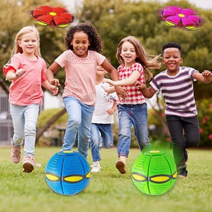 Fliegende Untertassenball Magische Verformung UFO mit LED-Licht Fliegende Spielzeuge, Entspannungs-Outdoor-Spaßspielzeuge für Jungen, Mädchen, Kinder Geschenk