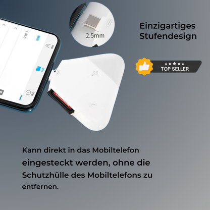 3-in-1 Speicherkartenleser für PC, Laptop, MacBook, Smartphone und mehr