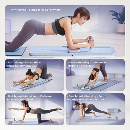 CoreFlex 8-in-1 Pilates Trainer. Das kompakte Power-Studio für dein Ganzkörpertraining!