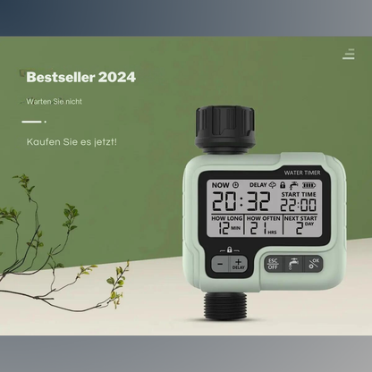 Automatischer Wasser-Timer: Intelligentes Bewässerungssystem für den Außenbereich - spart Wasser und Zeit.