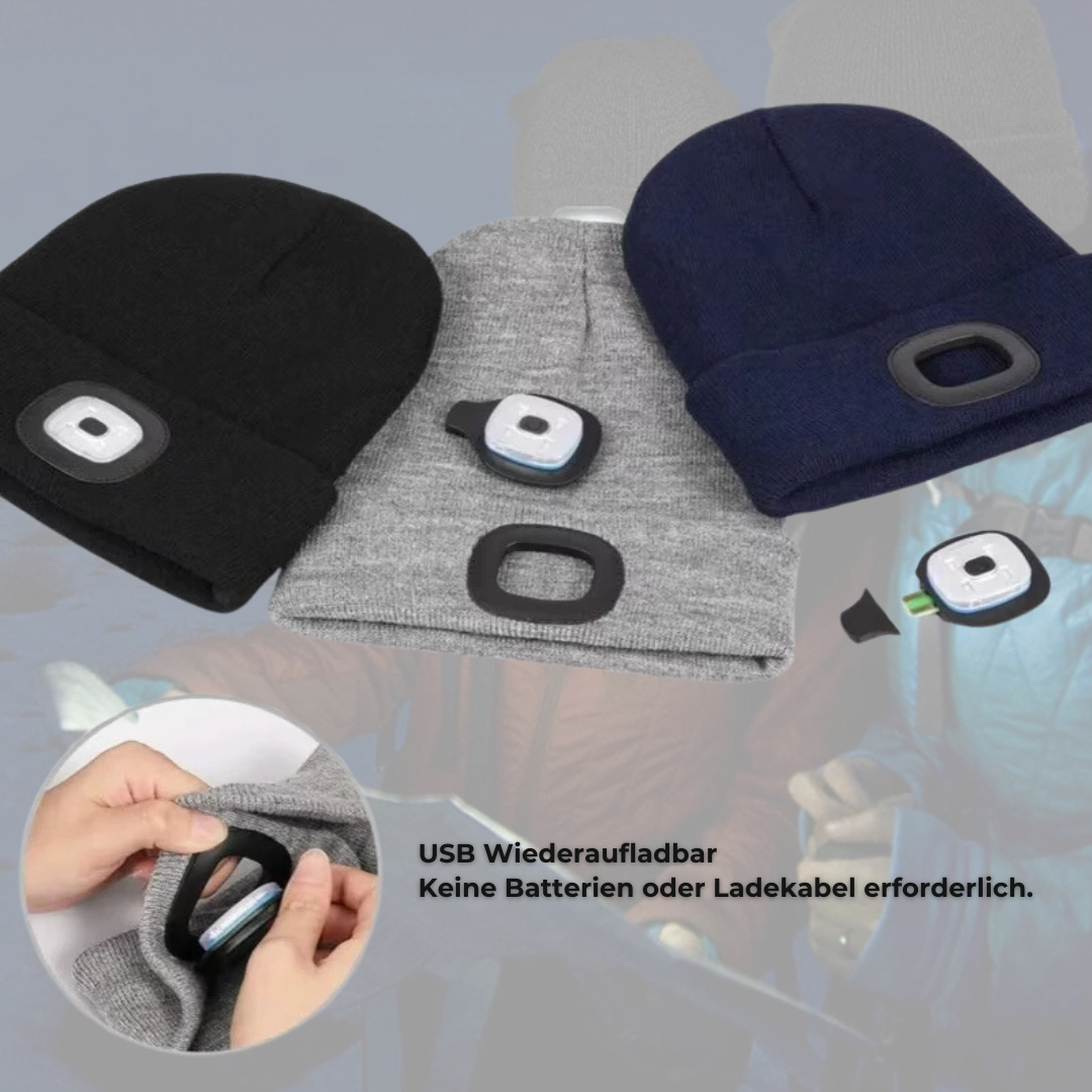 🌟 BrightBeanie LED-Mütze