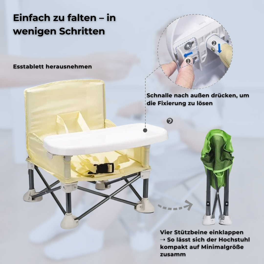 Feed’n Go – Der faltbare Hochstuhl für Eltern, die flexibel bleiben wollen