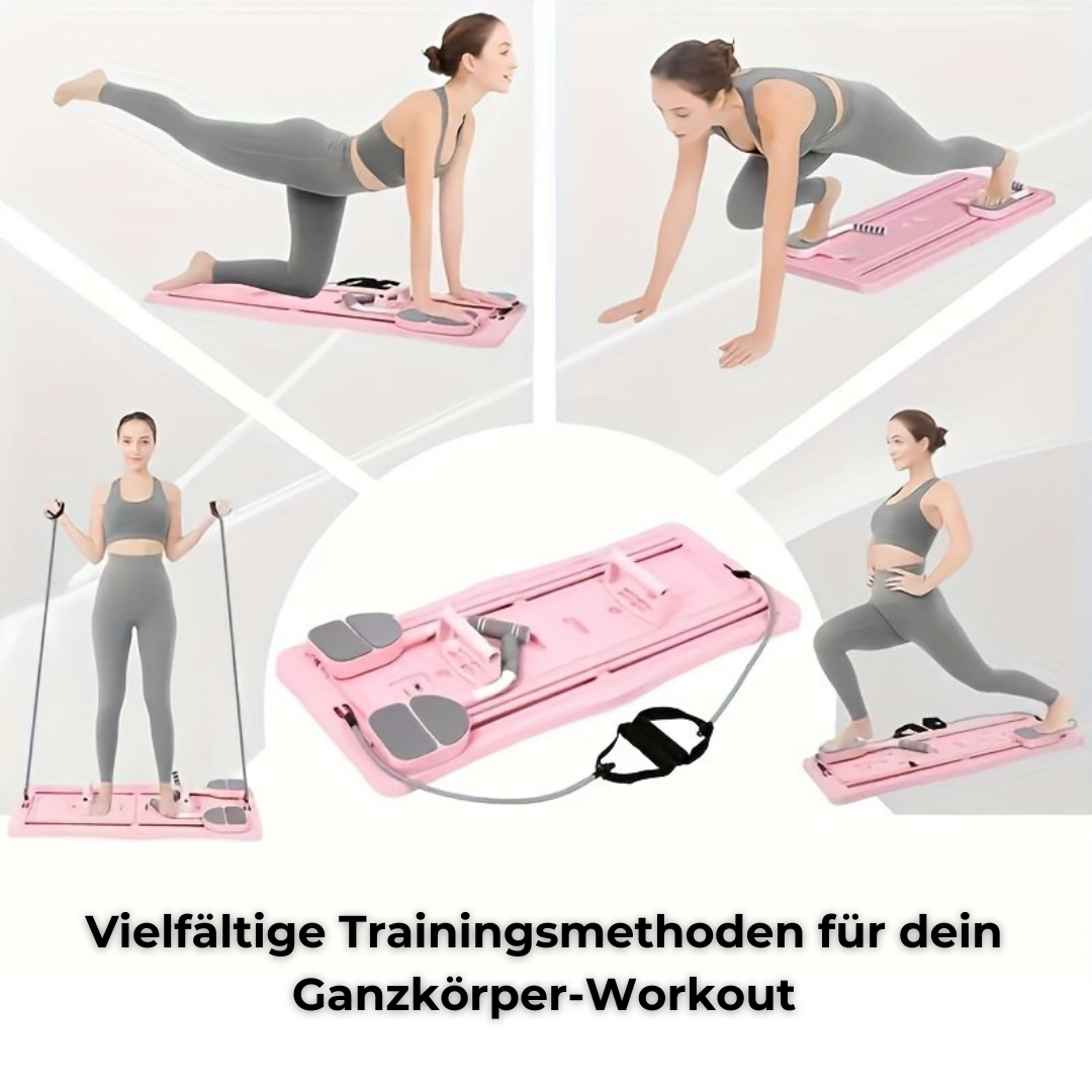 CoreFlex 8-in-1 Pilates Trainer. Das kompakte Power-Studio für dein Ganzkörpertraining!