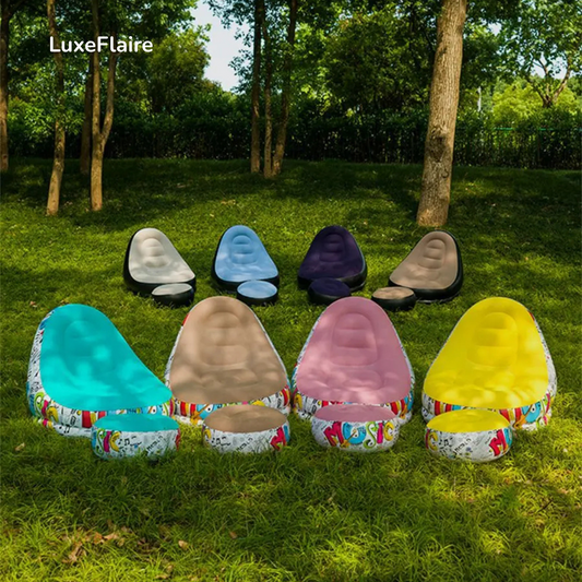 🛋️ LuxeFlaire – Das stylischste Luftsofa, das du je hattest!