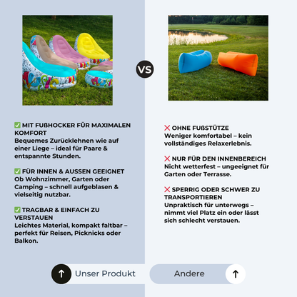 🛋️ LuxeFlaire – Das stylischste Luftsofa, das du je hattest!