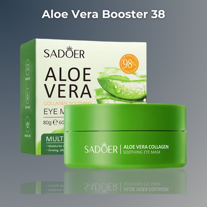 60 mal Aloe Vera Booster 38 Collagen Augen Maske