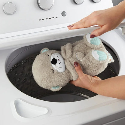 Baby Breathe Bear beruhigt Baby Otter Plüschspielzeug Kinder beruhigende Musik Schlafbegleiter Sound- und Lichtstoffpuppe Spielzeuggeschenke