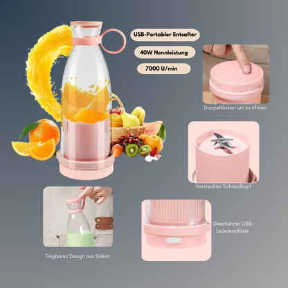 Wiederaufladbare Fruchtsaftmixer - USB-Portable Saftflasche  - Mini Schnellmixer - Smoothie Eismaschine