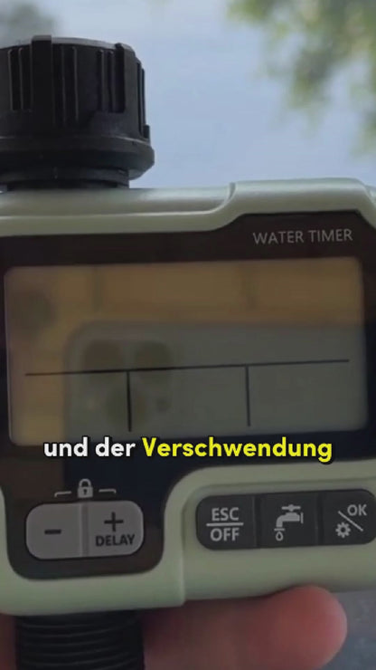 Automatischer Wasser-Timer: Intelligentes Bewässerungssystem für den Außenbereich - spart Wasser und Zeit.